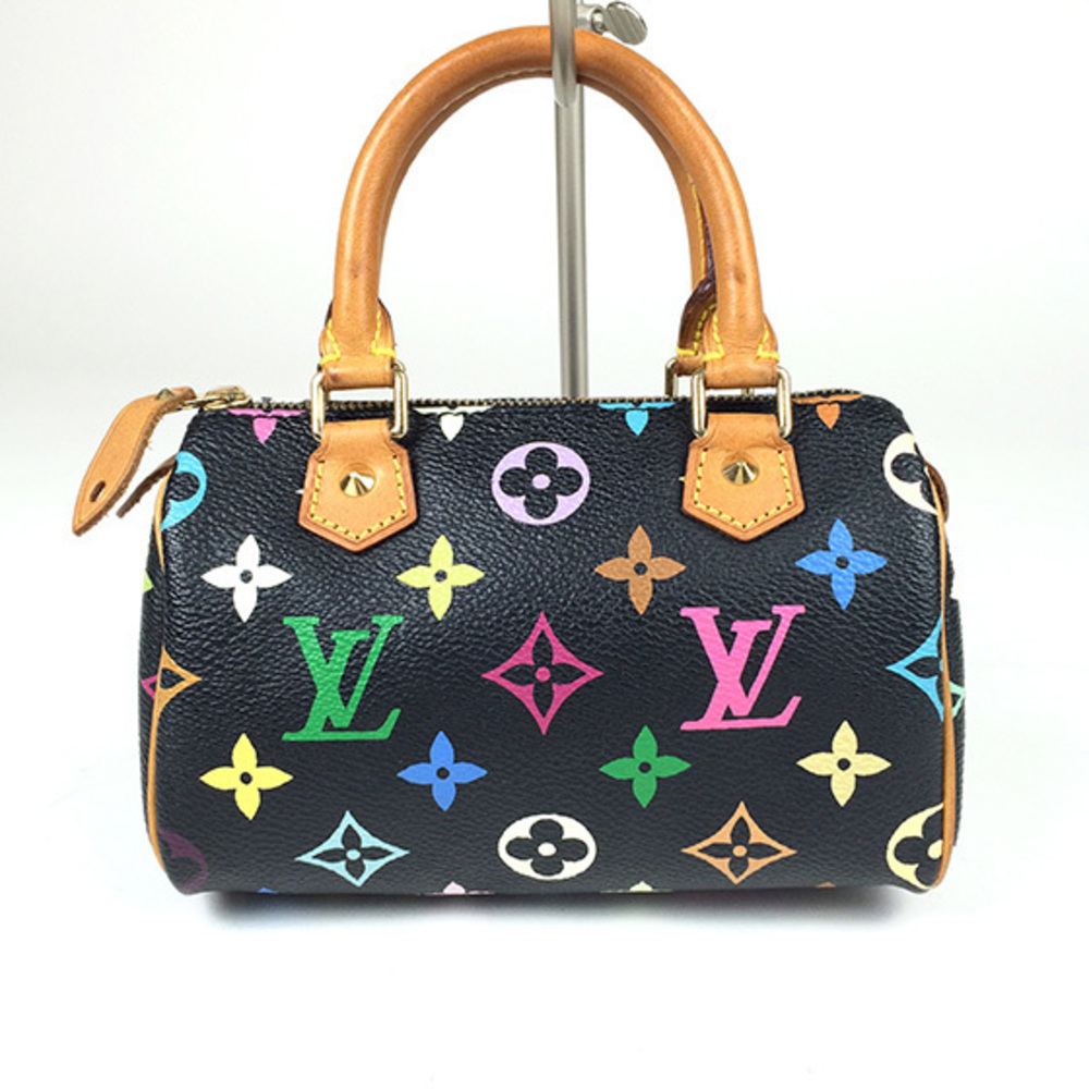 Louis Vuitton Multicolor Mini Speedy Noir Black Handbag